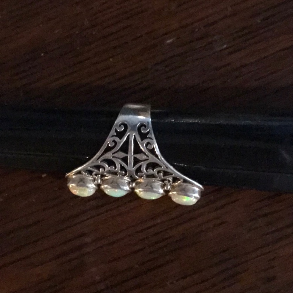 Sterling silver and opal ring - Picture 3 of 3